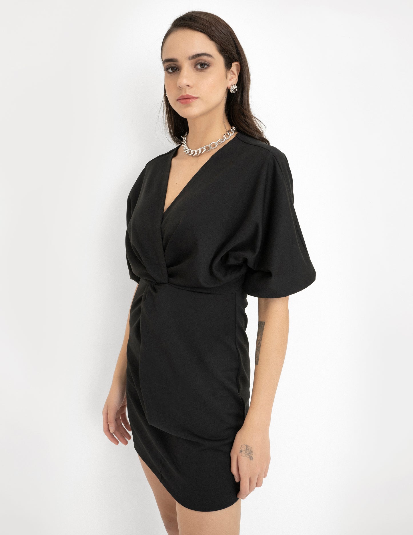 Shop Online ClosetHook Black Knotted Fit Dress – ClosetHook.com